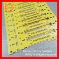 Zero halogen electronic marker tags with free sample